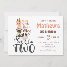 Boskap Heliga Kon första födelsedag Inbjudningar