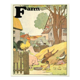 Boskap Illustrated Alphabet Fototryck