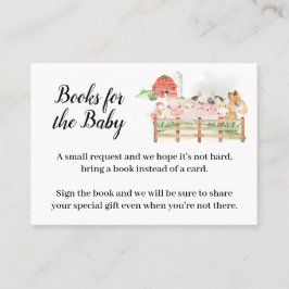 Boskap Lägg till ett bok-inskjutningskort för baby Placeringskort