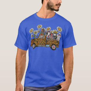 Boskap Lastbil Farmer Chrysanthemum Flower T Shirt