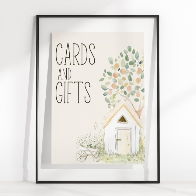 Boskap Meadow Baby Shower Card-presentkort - skylt (Skapare uppladdad)
