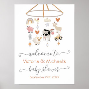 Boskap Mobile Baby Shower Poster