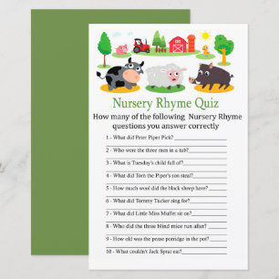 Boskap Nursery Rhyme Quiz babyduschspel