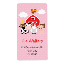 Boskap (Rosa) Returetiketter Fraktsedel