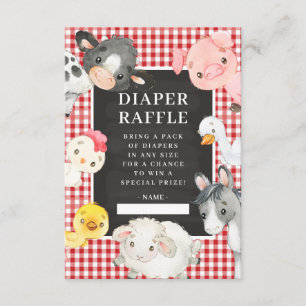 Boskap Shower Diaper Raffle Tilläggskort