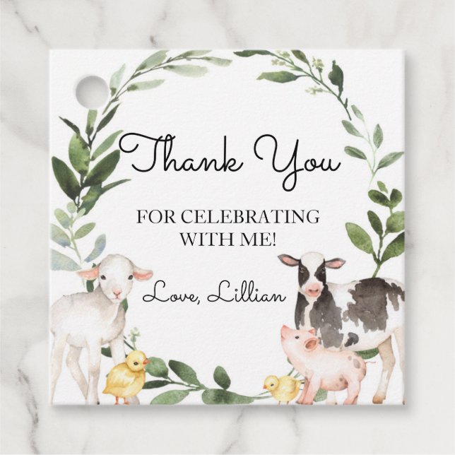 Boskap Tack Märkre Gåvor Etiketter (Framsida)