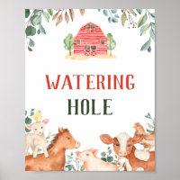 Boskap Watering Hål-tecken