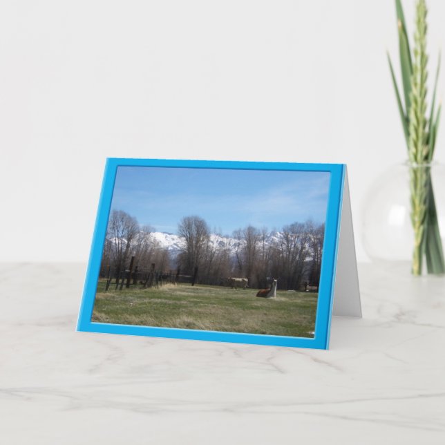 Boskaps- och Ruby-bergen Tack Kort (Framsida)