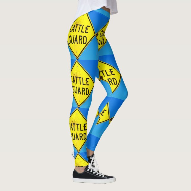 boskapsskydd, skylt gult, blått leggings (Höger)