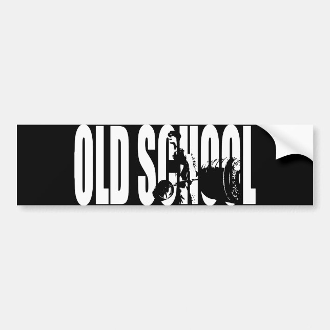 Boskapsuppbyggnad - dödlyftning i old school bildekal (Framsidan)