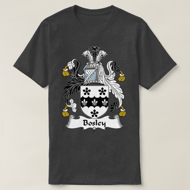 Bosley Jackar Arm Family Crest T Shirt (Design framsida)