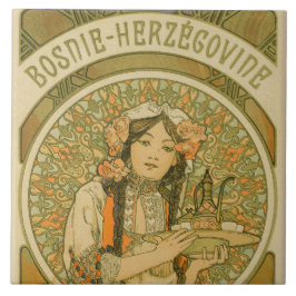 Bosnia and Herzegovina by Alphonse Mucha (1900) Kakelplatta