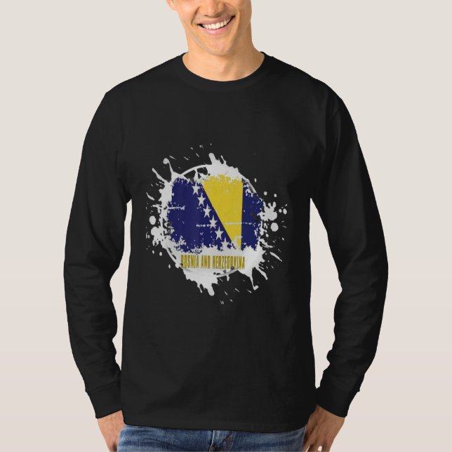 Bosnia And Herzegovina Splash T Shirt (Framsida)