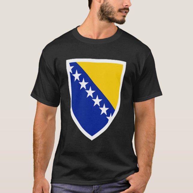 Bosnia Emblem Flag Proud Bosnian T Shirt (Framsida)