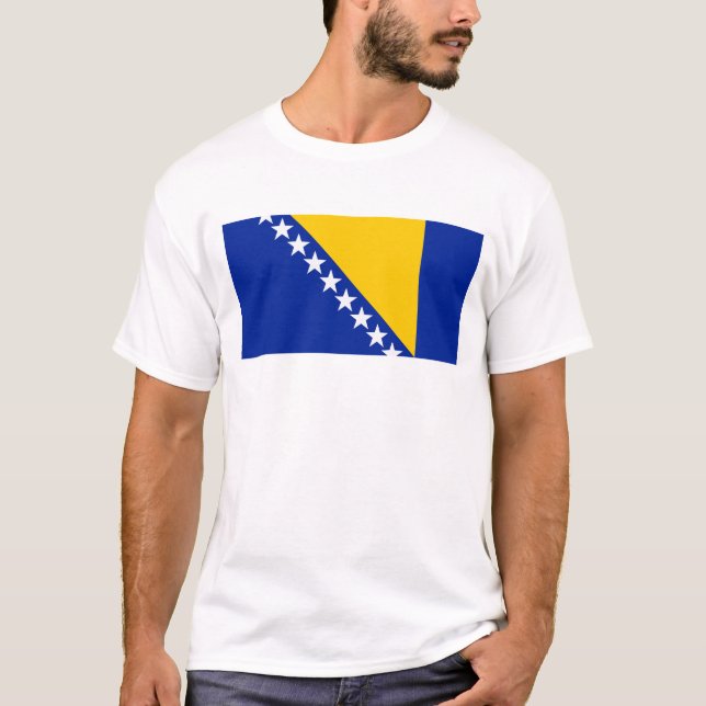 Bosnia Flag T-Shirt, Patriotic T-Shirts (Framsida)