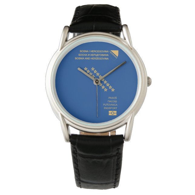 Bosnia & Herzegovina passport wristwatch Armbandsur (Framsida)