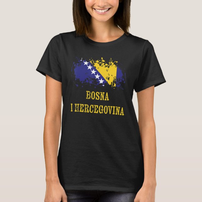 Bosnian enthusiasts for Bosnia and Herzegovina T Shirt (Framsida)