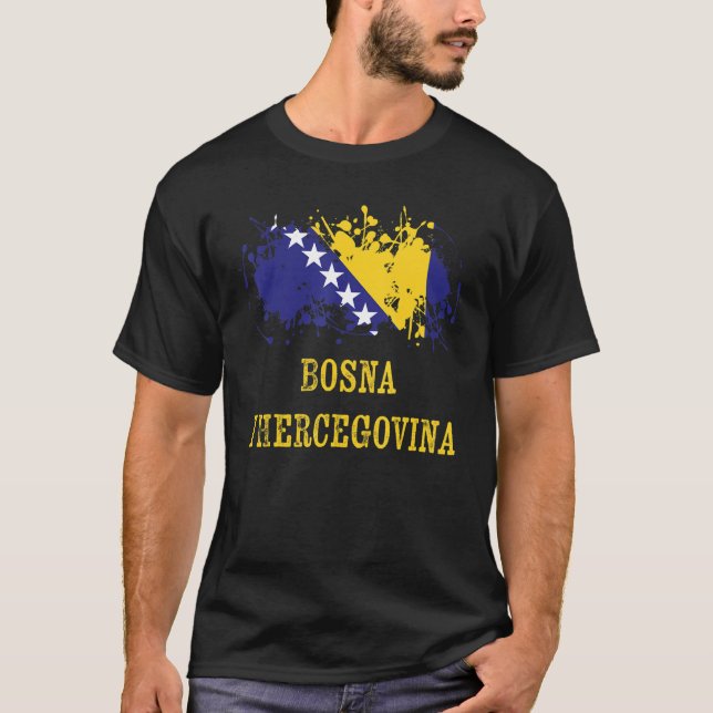 Bosnian enthusiasts for Bosnia and Herzegovina T Shirt (Framsida)