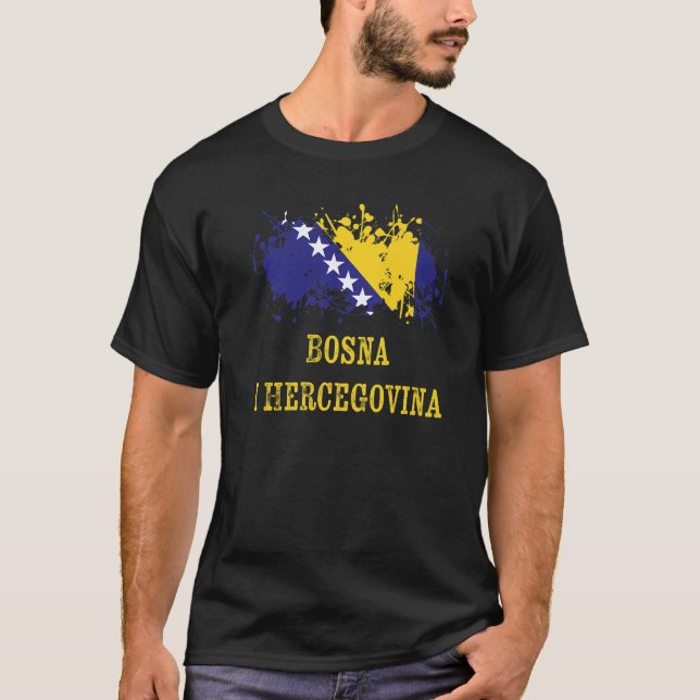 Bosnian enthusiasts for Bosnia and Herzegovina   T Shirt (Framsida)
