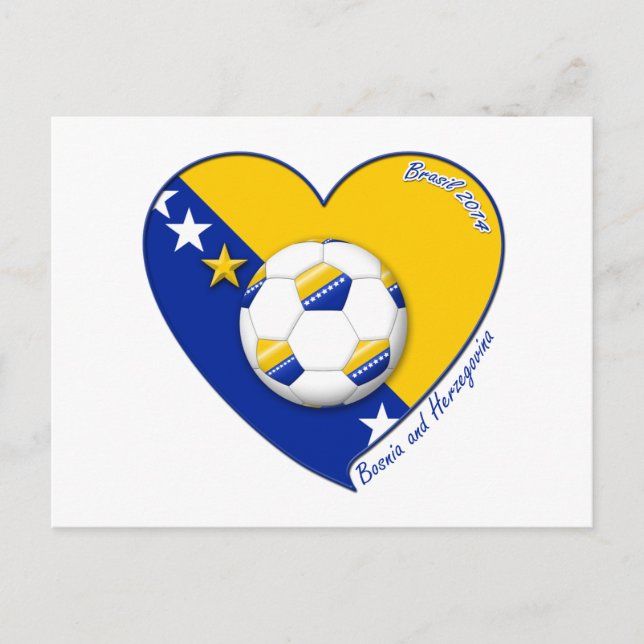Bosnian Soccer National Team  Fútbol BOSNIA" 2014 Vykort (Framsida)