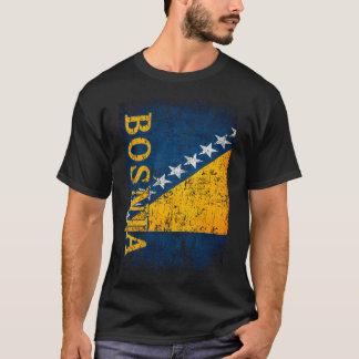 Bosnien Flagga Present Kvinnor Män Barn Bosnien Re T Shirt