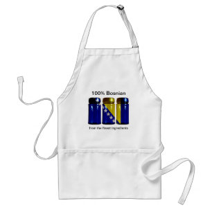 Bosnien Flagga Spice Burk Apron Förkläde
