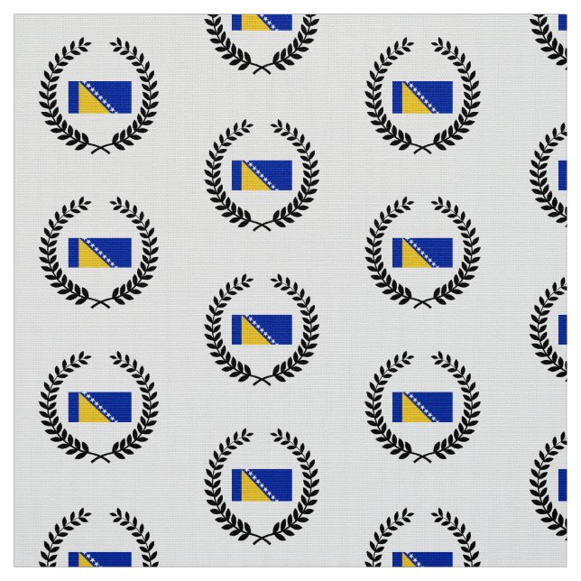 Bosnien-Flagga Tyg (Provkarta)