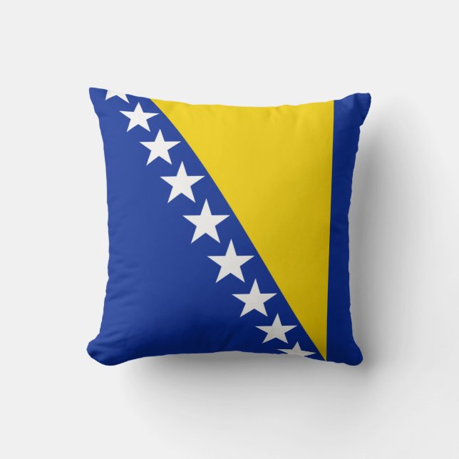 Bosnien Flagga x Flagga Pillow Kudde (Framsida)