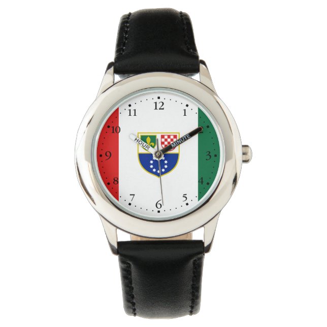 Bosnien Hercegovina Federationsflagga Armbandsur (Framsida)