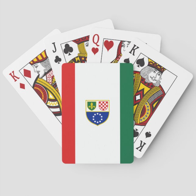 Bosnien Hercegovina Federationsflagga Casinokort (Baksidan)
