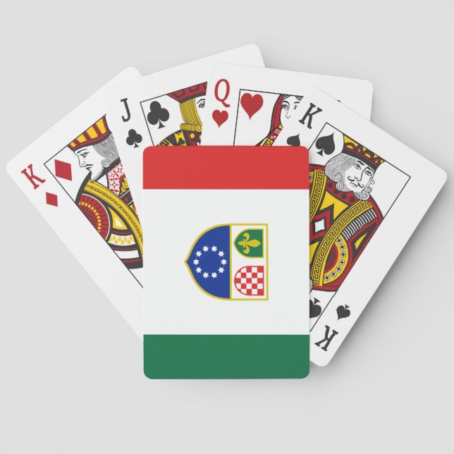 Bosnien Hercegovina Federationsflagga Casinokort (Baksidan)
