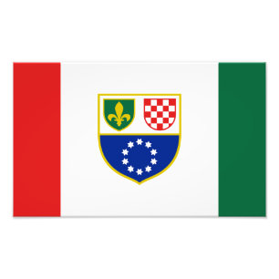Bosnien Hercegovina Federationsflagga Fototryck