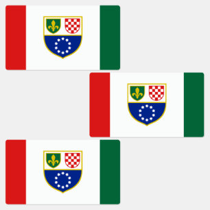 Bosnien Hercegovina Federationsflagga Klistermärke