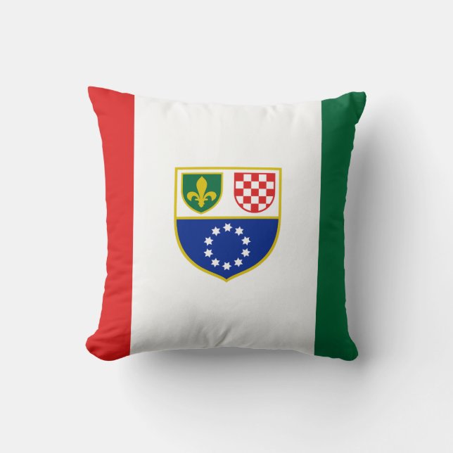 Bosnien Hercegovina Federationsflagga Kudde (Framsida)