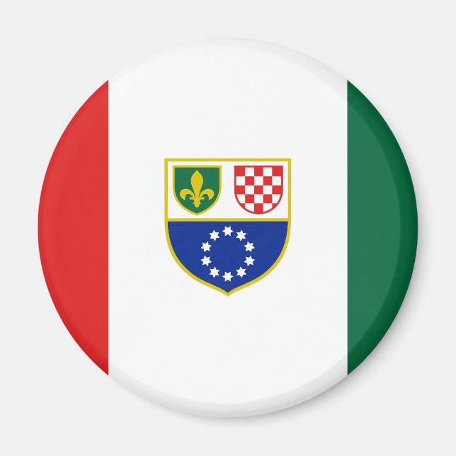 Bosnien Hercegovina Federationsflagga Magnet (Framsidan)
