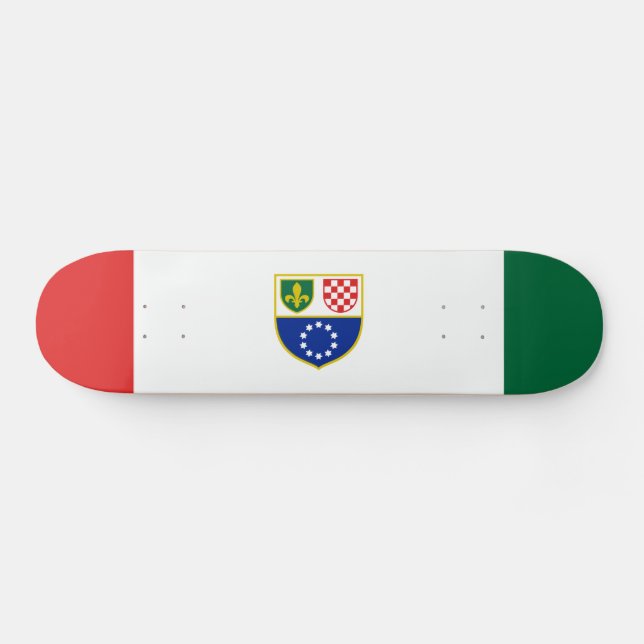 Bosnien Hercegovina Federationsflagga Mini Skateboard Bräda 18,5 Cm (Horz)