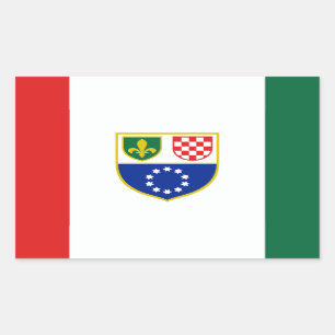 Bosnien Hercegovina Federationsflagga Rektangulärt Klistermärke