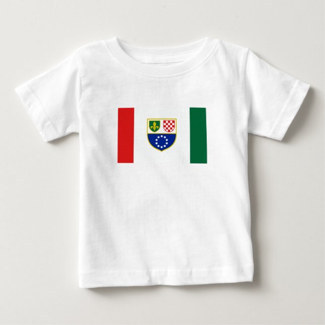 Bosnien Hercegovina Federationsflagga T Shirt (Framsida)