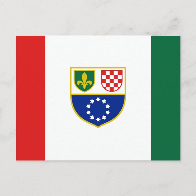 Bosnien Hercegovina Federationsflagga Vykort (Framsida)