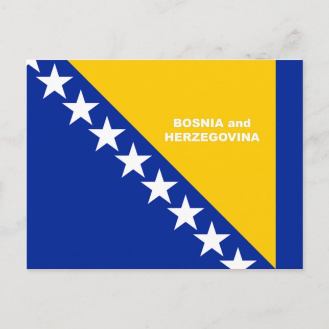 Bosnien-Hercegovina Flagga anpassad design Vykort (Framsida)
