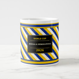 Bosnien Hercegovina Fotboll Fanflagga Färger Randi Jumbo Mugg