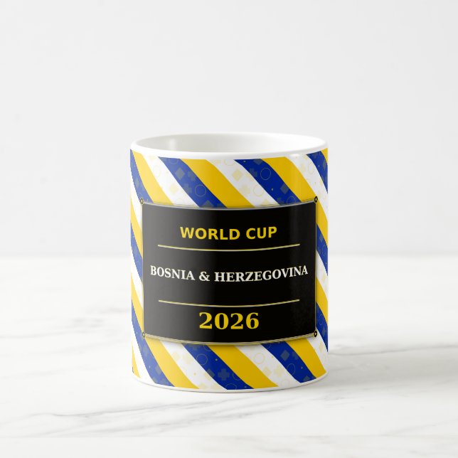Bosnien Hercegovina Fotboll Fanflagga Färger Randi Kaffemugg (Center)