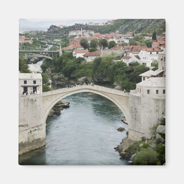 Bosnien-Hercegovina - Mostar. Den gamla bron Magnet (Framsidan)