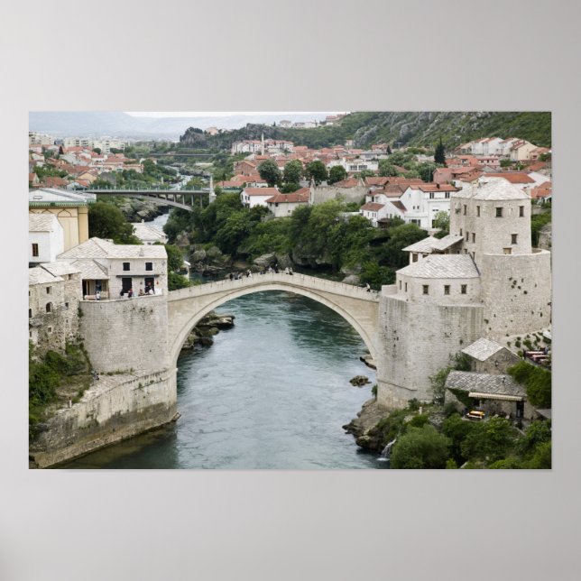 Bosnien-Hercegovina - Mostar. Den gamla bron Poster (Framsidan)