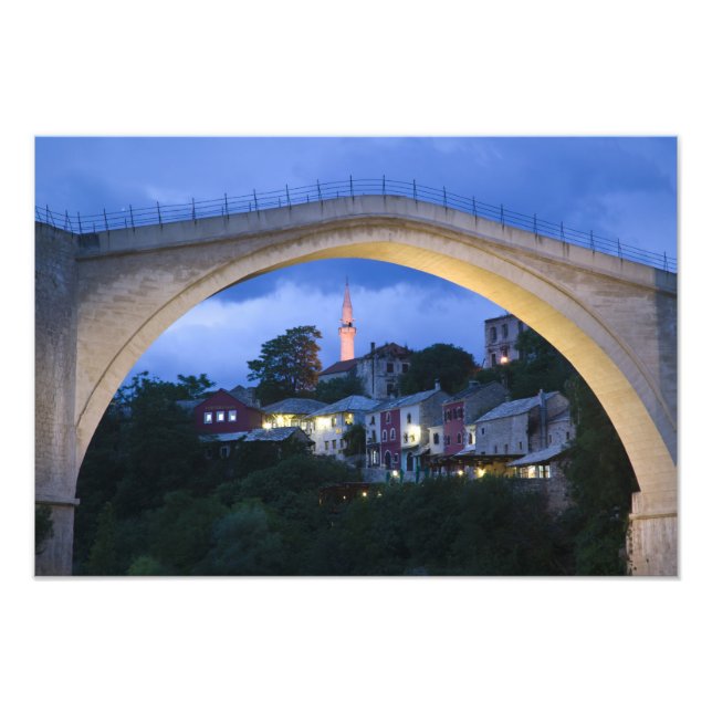 Bosnien-Hercegovina - Mostar. Gamla bron 2 Fototryck (Framsidan)