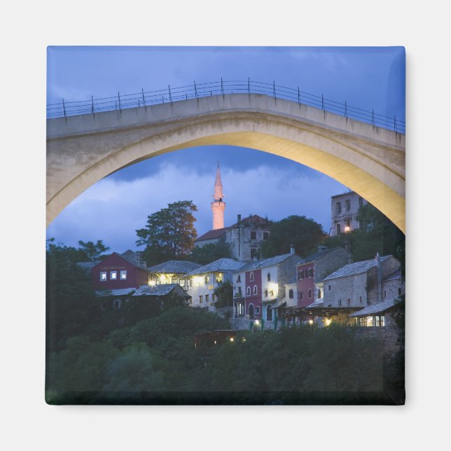 Bosnien-Hercegovina - Mostar. Gamla bron 2 Magnet (Framsidan)