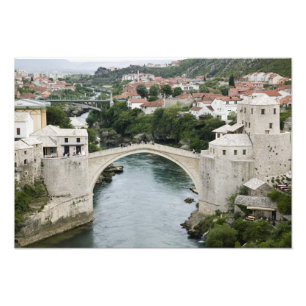 Bosnien-Hercegovina - Mostar. Gamla bron Fototryck