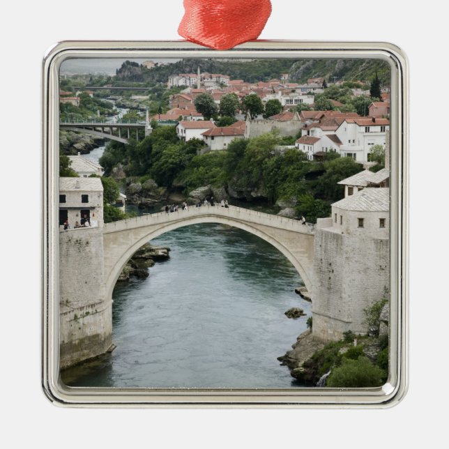 Bosnien-Hercegovina - Mostar. Gamla bron Julgransprydnad Metall (Framsidan)