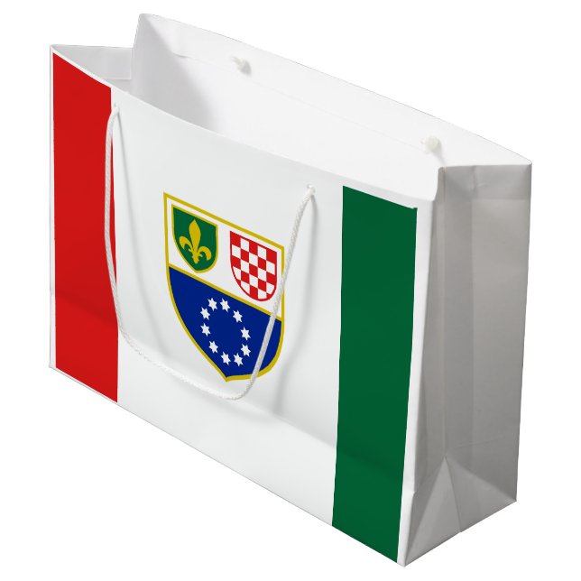 Bosnien Hercegovinas federationens flagga (Framsidan Vinklad)