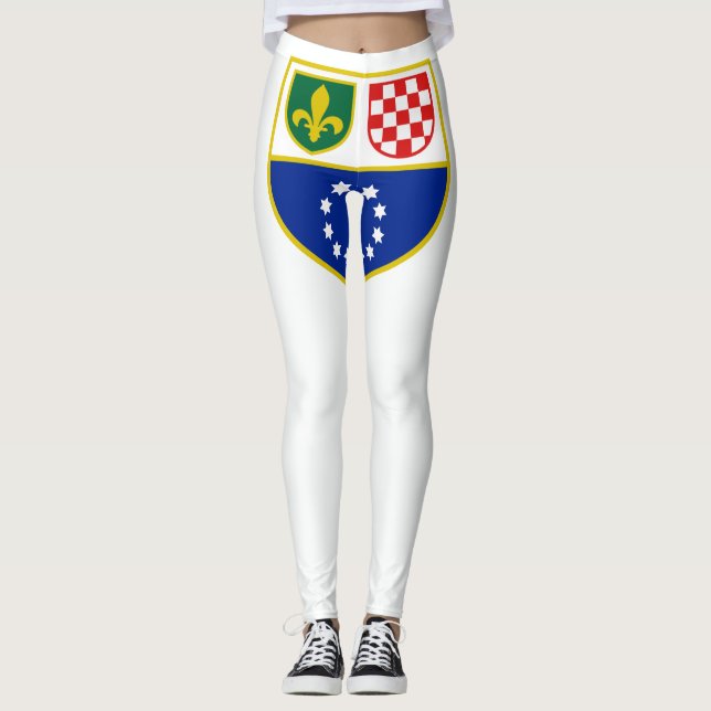 Bosnien Hercegovinas federationens flagga Leggings (Framsida)